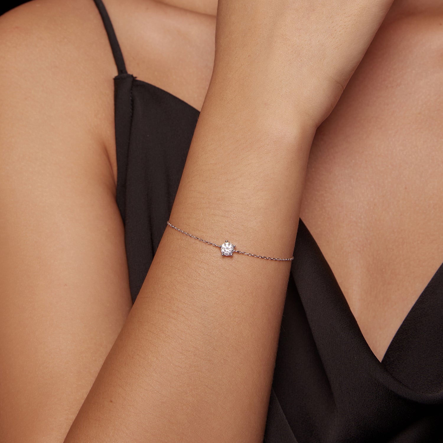 S925 Sterling Silver Moissanite Bracelet 15+3cm for Women