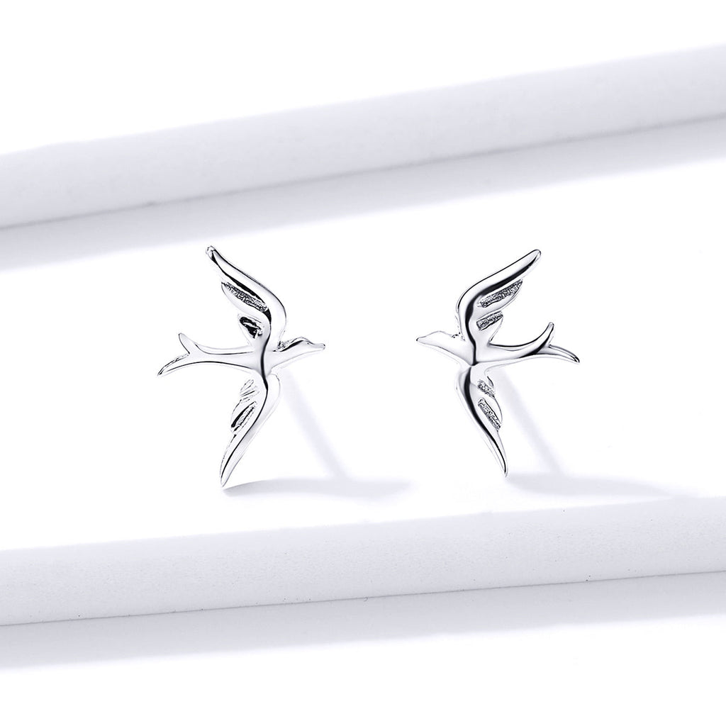925 Sterling Silver Earrings 0.7*1.2cm for Women