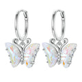 925 Sterling Silver Earrings with Resin, 23x13mm, Plated Platinum for Women