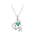 S925 Sterling Silver Plated Platinum Necklace with Pavé Setting and CZ