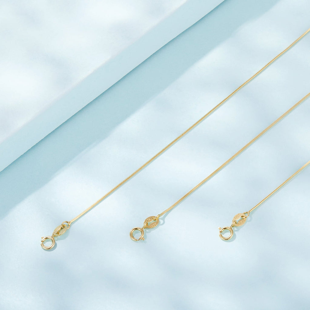 925 Sterling Silver + Plated White Gold 40cm Necklace