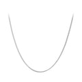 925 Sterling Silver 45S Platinum Plated Necklace for Women - 400mm Length, 0.8mm Thickness