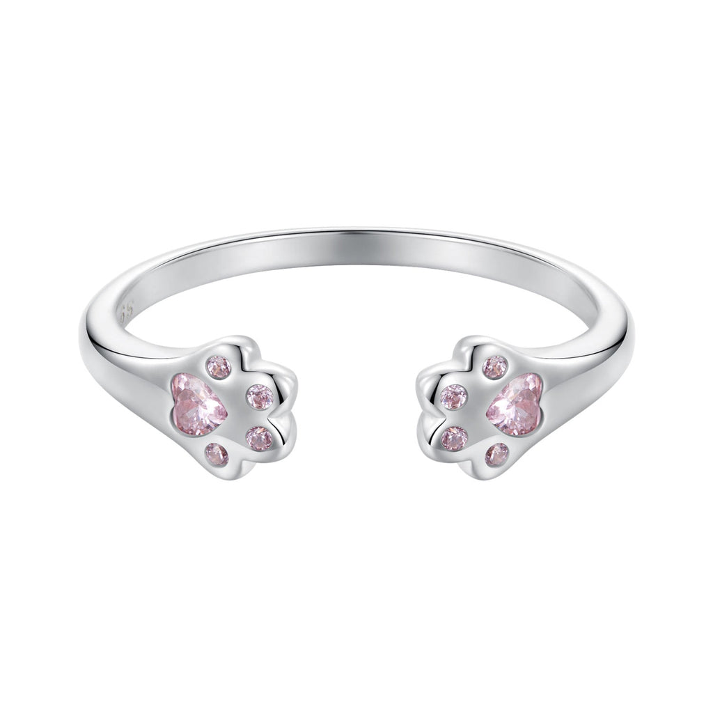 925 Sterling Silver White Gold Plated Pavé Setting CZ Ring