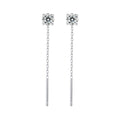 925 Sterling Silver 4.0 Carat Moissanite Earrings for Women