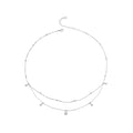 925 Sterling Silver Plated White Gold Moissanite Necklace 400+50mm for Women
