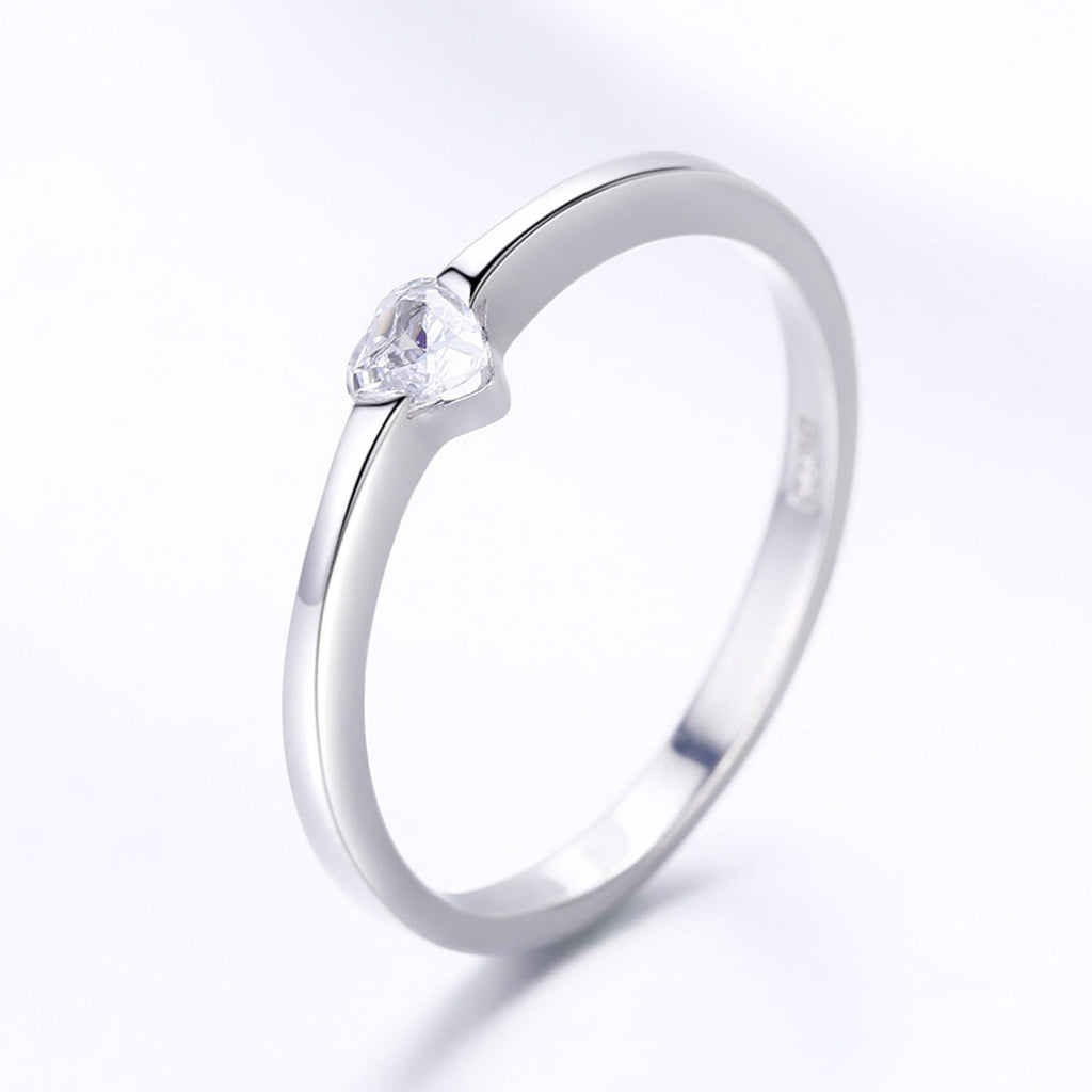 925 Sterling Silver Ring for Women Size 6.0 with Pavé Setting CZ