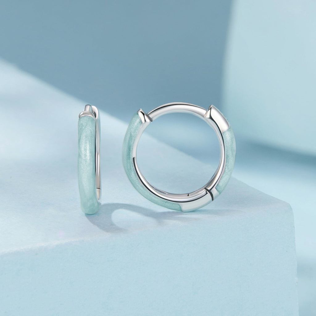 925 Sterling Silver Enamel Oxidized Earrings for Women