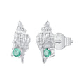 925 Sterling Silver Earrings with Transparent Glass, 5x12mm for Women