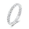 925 Sterling Silver Plated Platinum Ring Size 6 for Women
