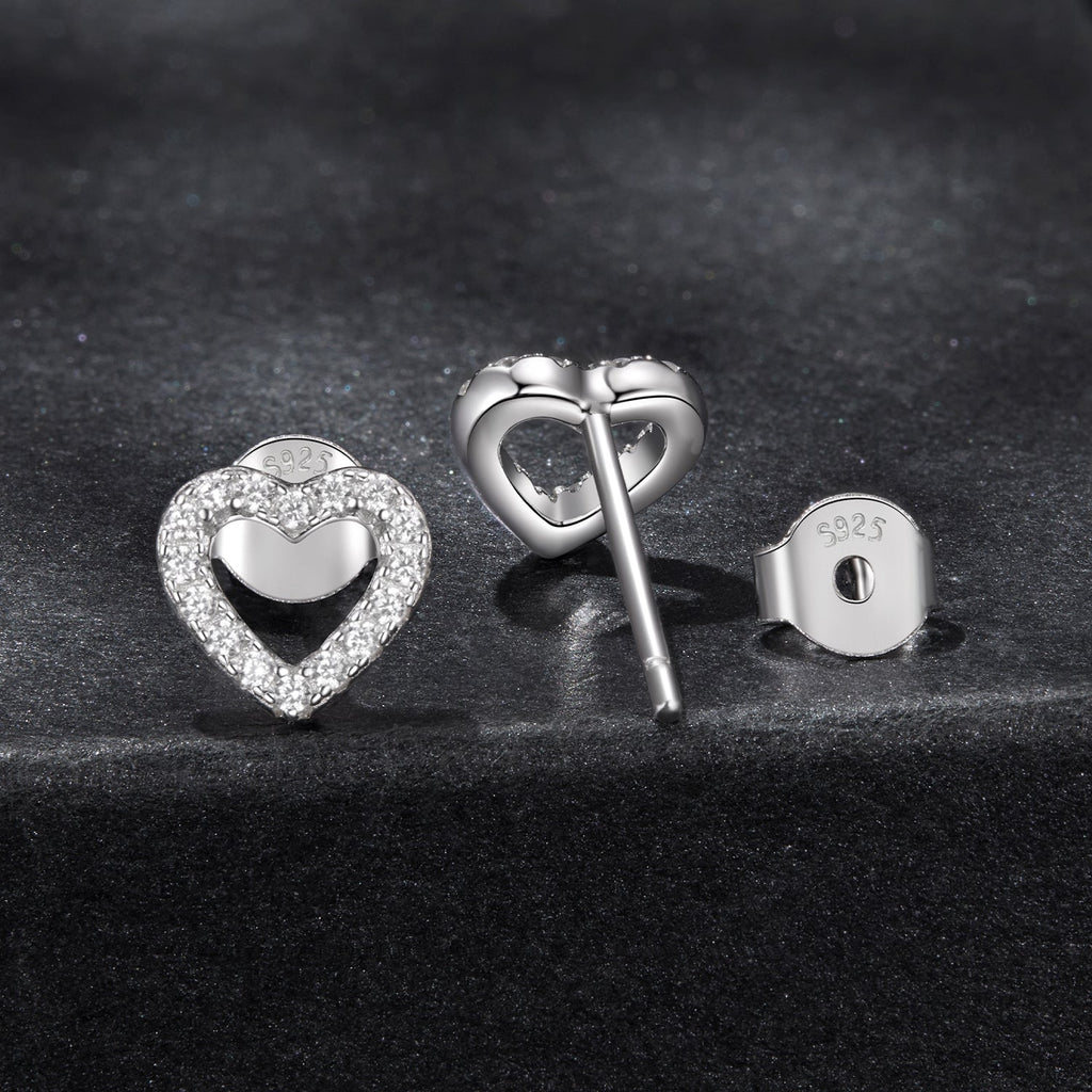 925 Sterling Silver Moissanite 0.10 Carat Earrings for Women
