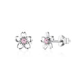 925 Sterling Silver Earrings with CZ in Pavé Setting