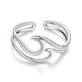 925 Sterling Silver Oxidized Ring for Men - Width 0.3-1.1cm