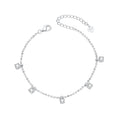 925 Sterling Silver Plated Platinum CZ Bracelet for Women