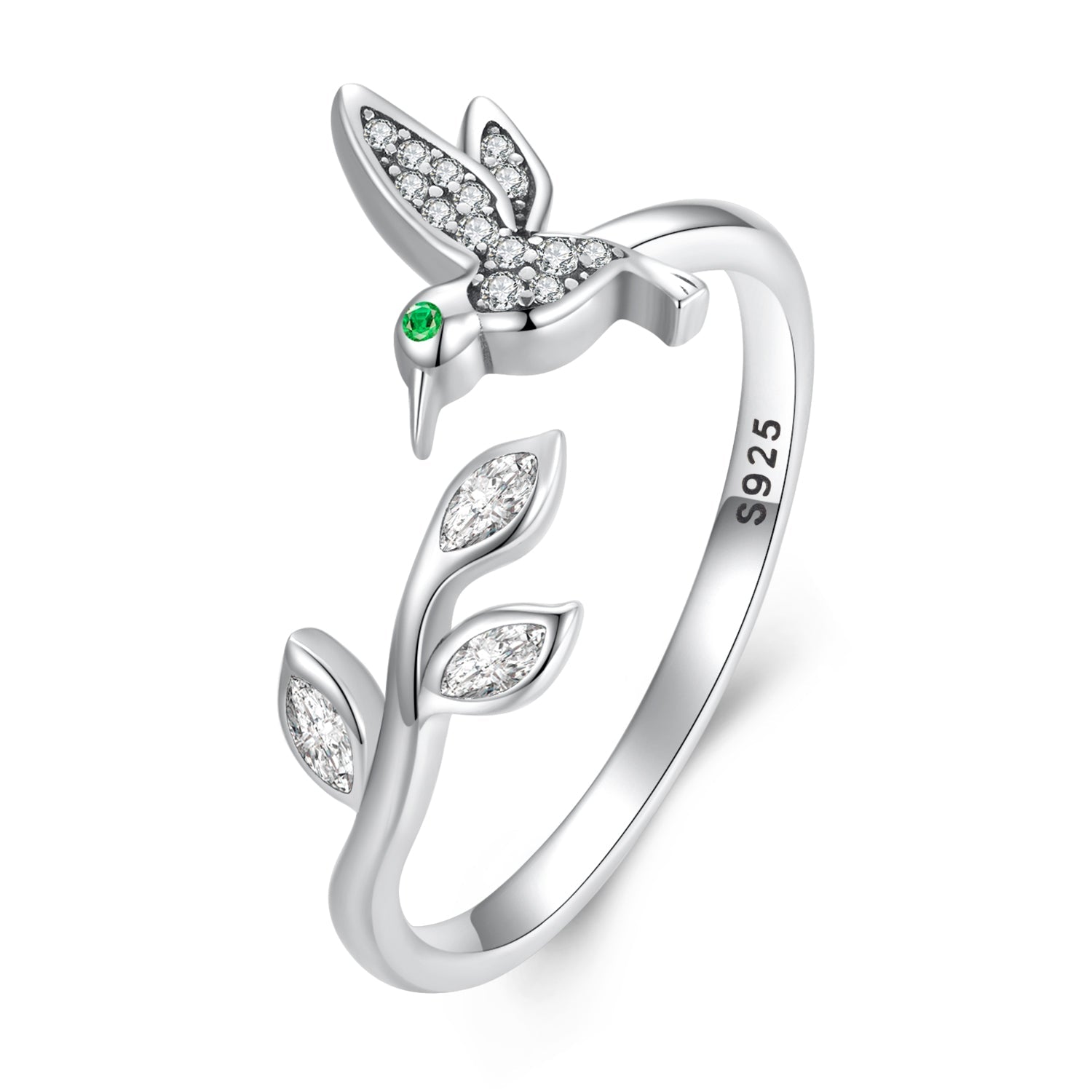 925 Sterling Silver Oxidized Silver Pavé Setting CZ Ring