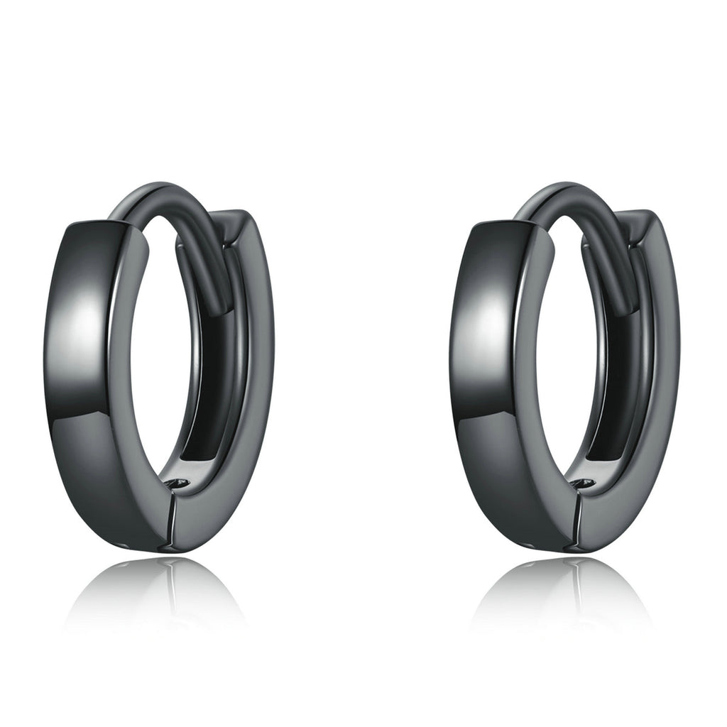 925 Sterling Silver & Plated Black Gold Earrings