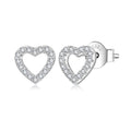 925 Sterling Silver Moissanite 0.10 Carat Earrings for Women