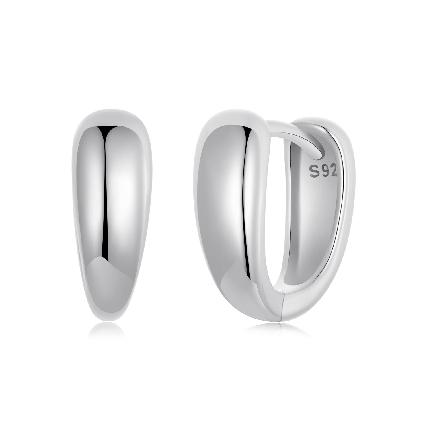 925 Sterling Silver Oxidized Earrings 12x5mm for Women