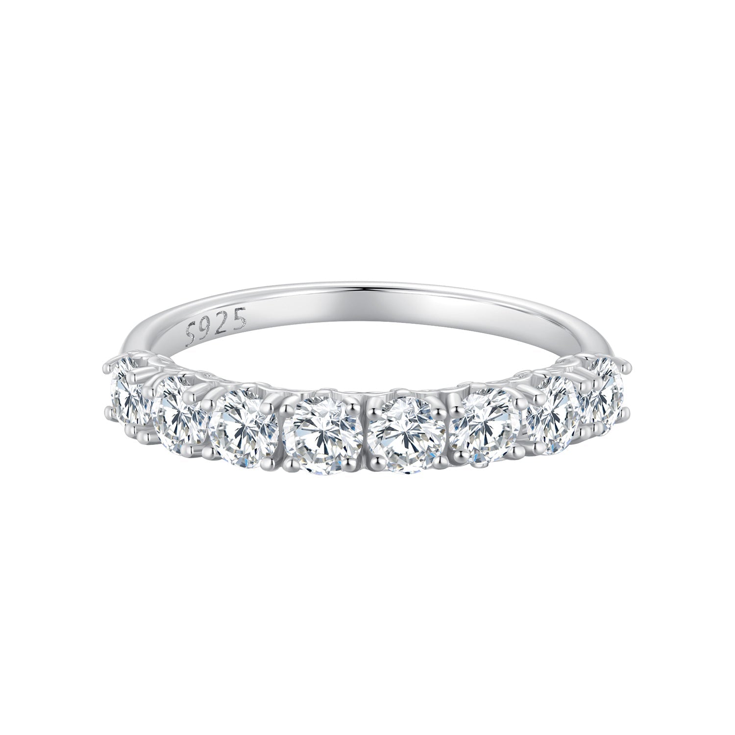925 Sterling Silver Plated Moissanite Ring Size 5 for Women