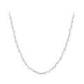 925 Sterling Silver Necklace with Platinum Plating, 395+55mm Length, 3.0mm Width for Women