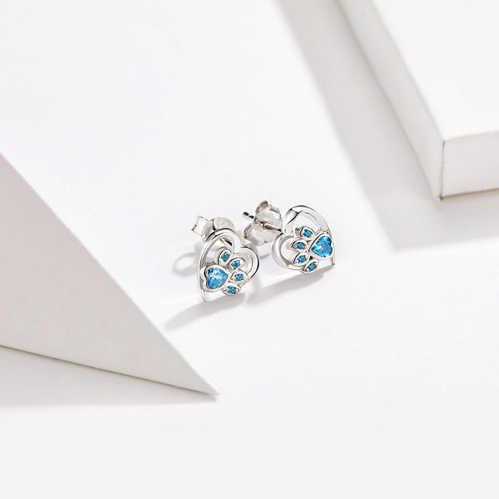925 Sterling Silver Earrings with Pavé Setting CZ, 0.9cm for Women