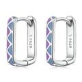 S925 Sterling Silver Enamel Oxidized Earrings for Women
