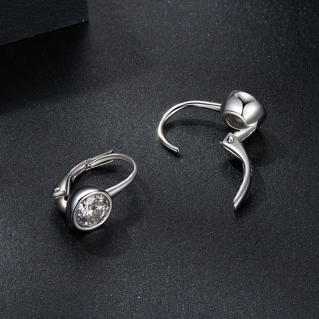 925 Sterling Silver 0.50 Carat Moissanite Earrings for Women