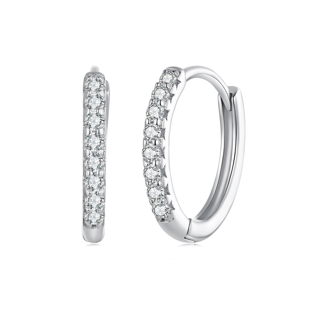 S925 Sterling Silver 2.0mm Moissanite Earrings for Women