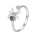 925 Sterling Silver White Gold Plated Ring with Pavé Setting CZ for Women