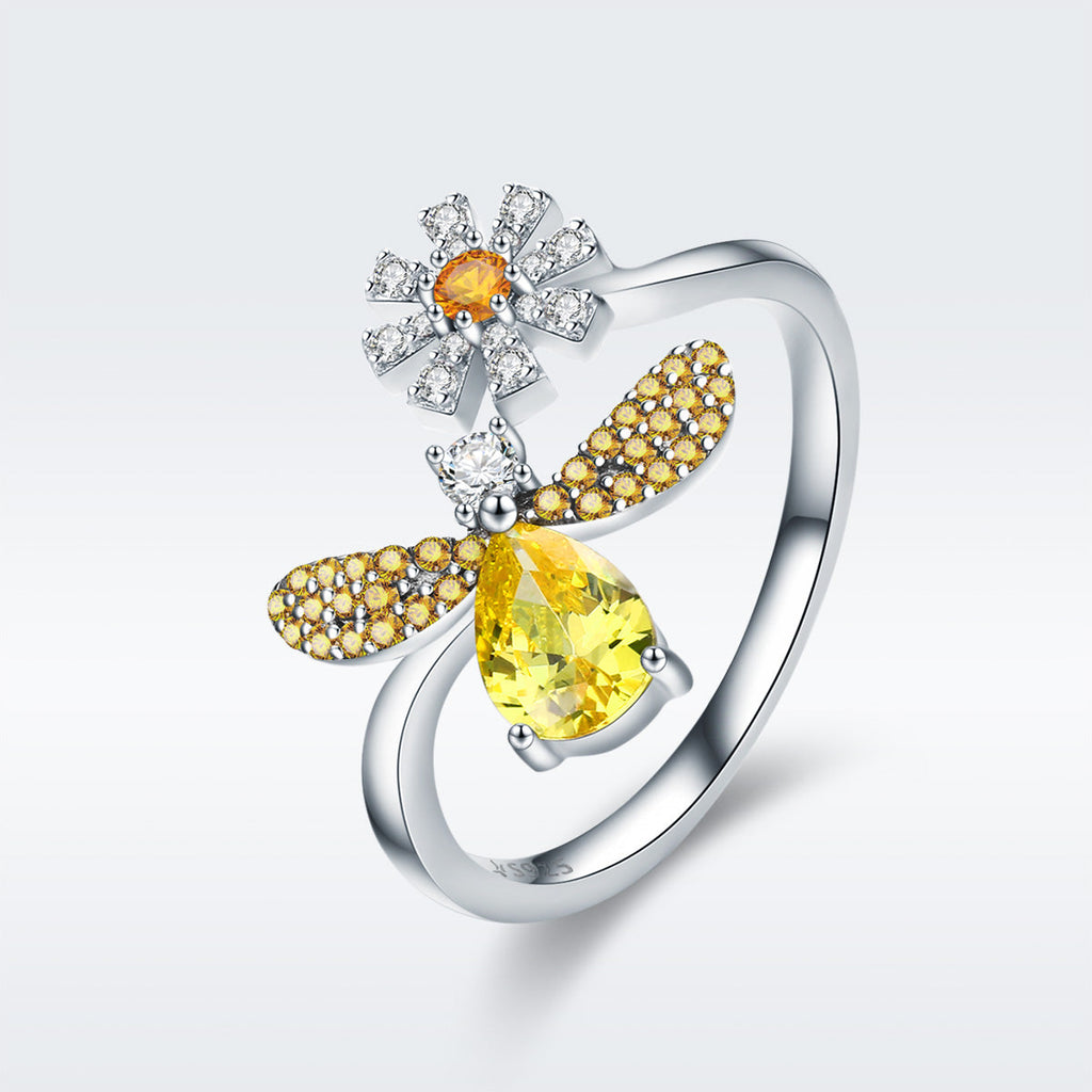 925 Sterling Silver Ring - 0.2cm Width, 1.6*1.5cm Size for Women