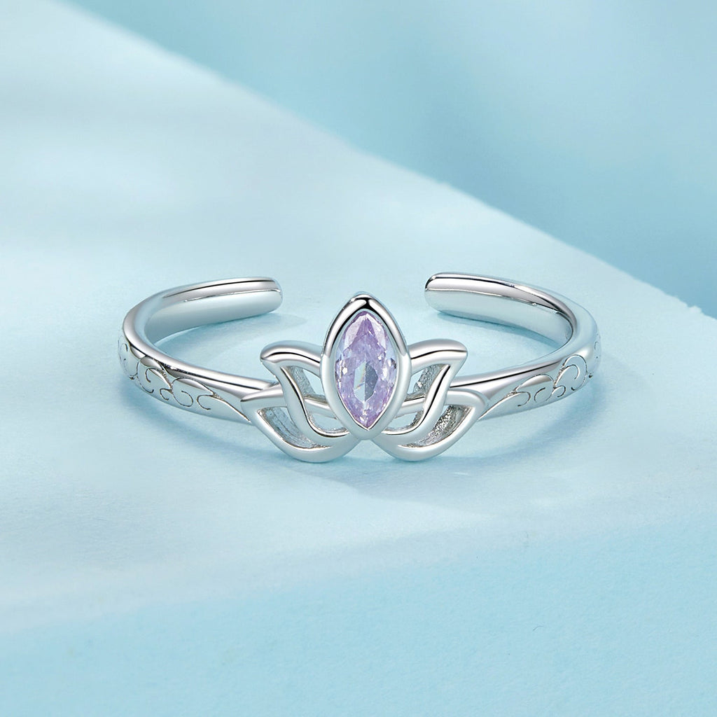 925 Sterling Silver 1.9mm Pavé Setting White Gold Plated Ring