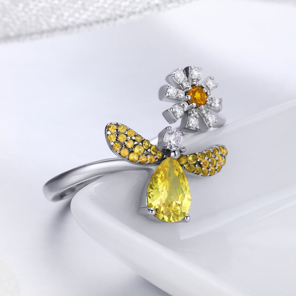 925 Sterling Silver Ring - 0.2cm Width, 1.6*1.5cm Size for Women