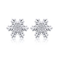 S925 Sterling Silver Earrings with CZ in Pavé Setting - 0.8*0.8cm for Women