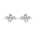925 Sterling Silver Earrings with Oxidized Finish, 0.7*1.1cm