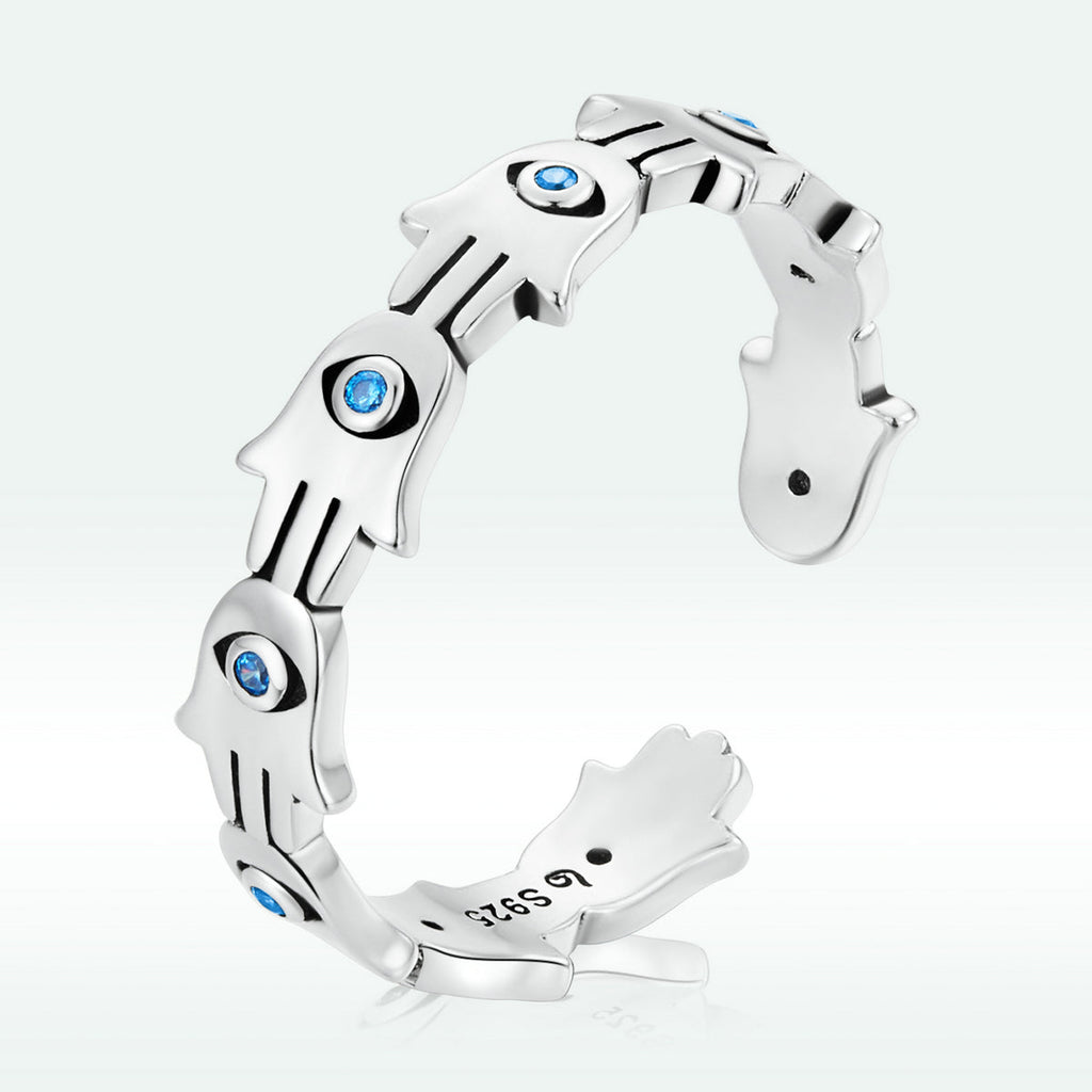S925 Sterling Silver Pavé Setting CZ Oxidized Silver Ring