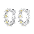 925 Sterling Silver Plated White Gold Earrings for Women