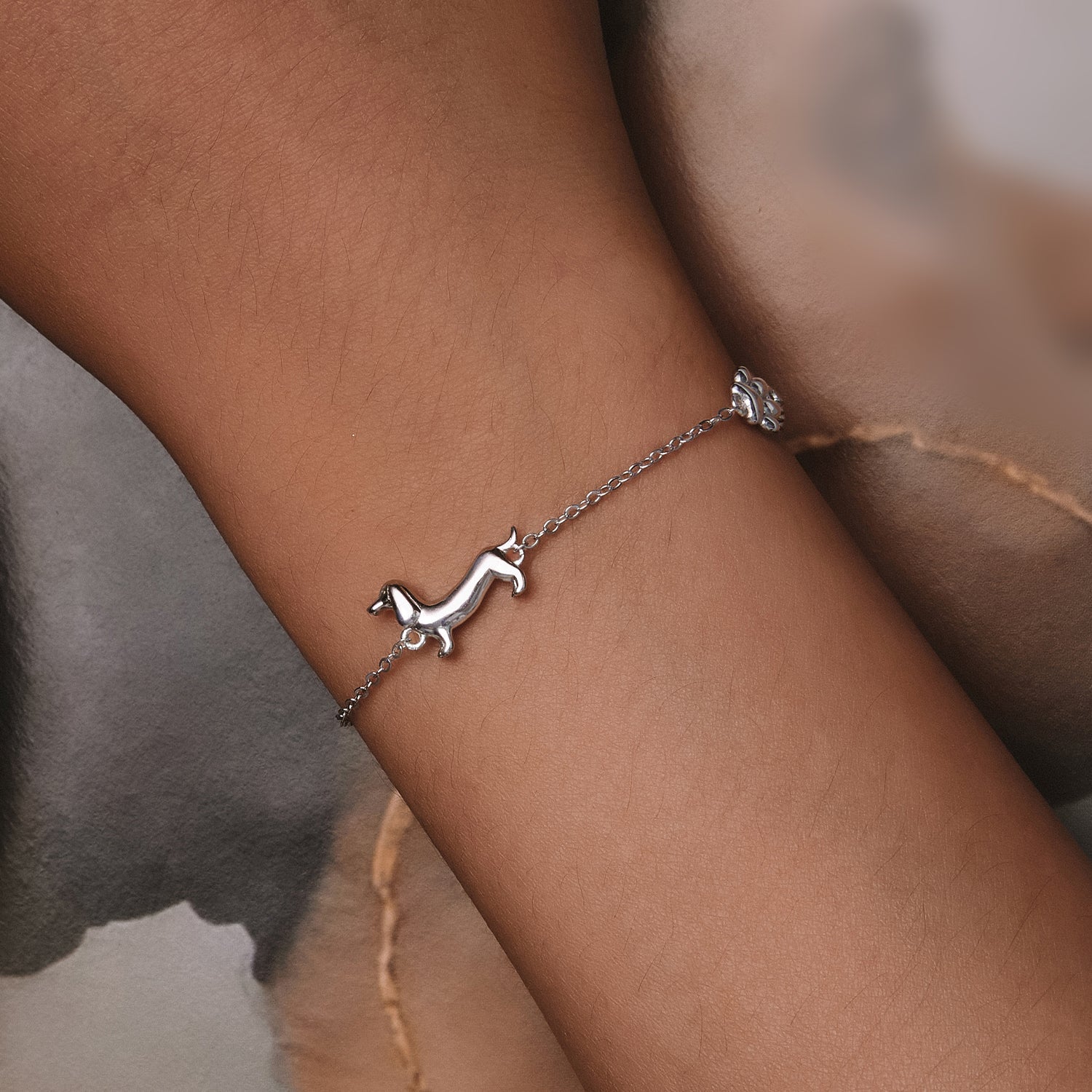 925 Sterling Silver Plated Platinum 150mm+60mm Bracelet for Women