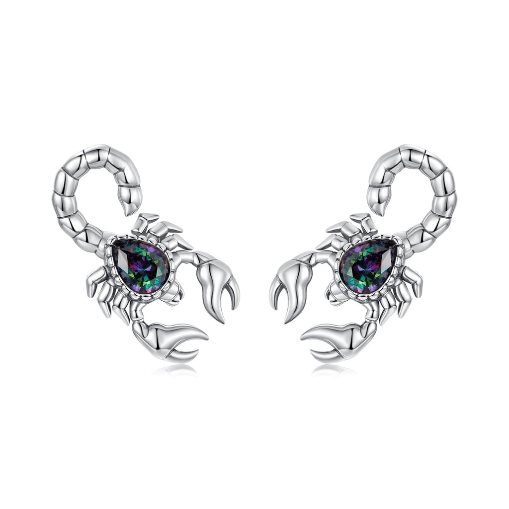 925 Sterling Silver Earrings with Pavé Setting CZ, Oxidized Silver, Size 0.8*1.5cm for Women