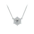 925 Sterling Silver Necklace with Pavé Setting CZ - Length 400+50mm - Women