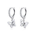 S925 Oxidized Silver Pavé Setting CZ Earrings for Women
