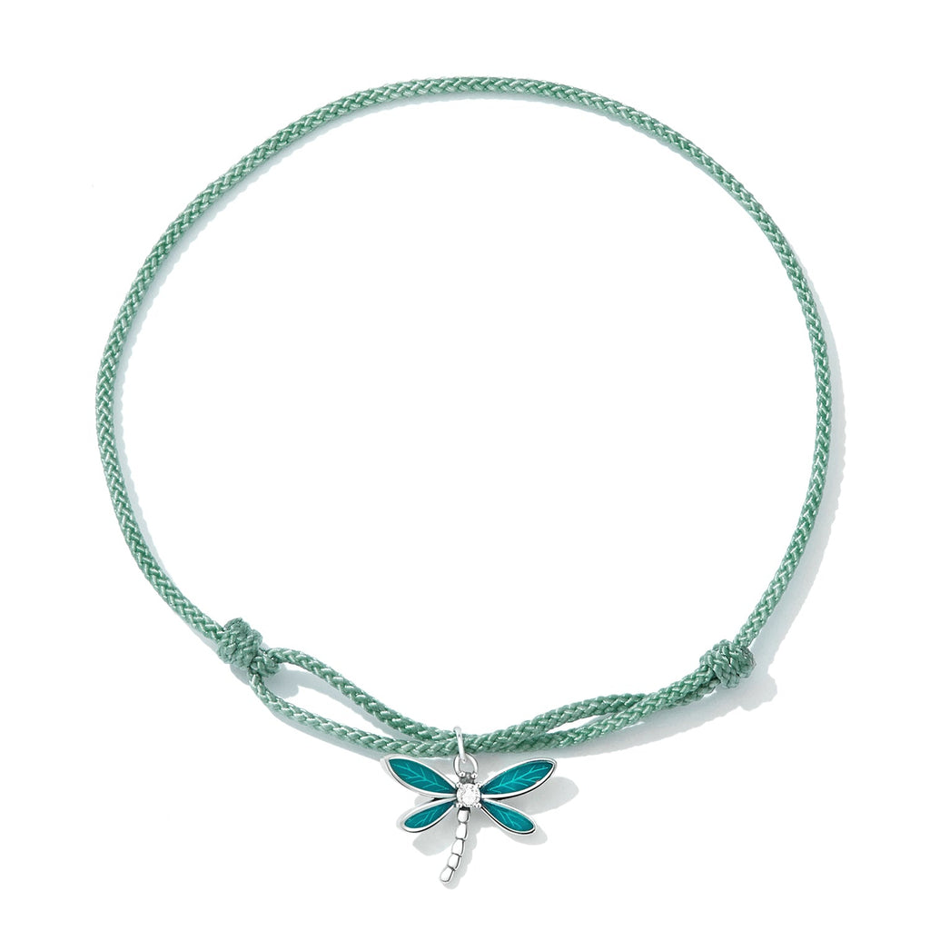 925 Sterling Silver Adjustable Bracelet with CZ and Enamel in Oxidized Finish for Women