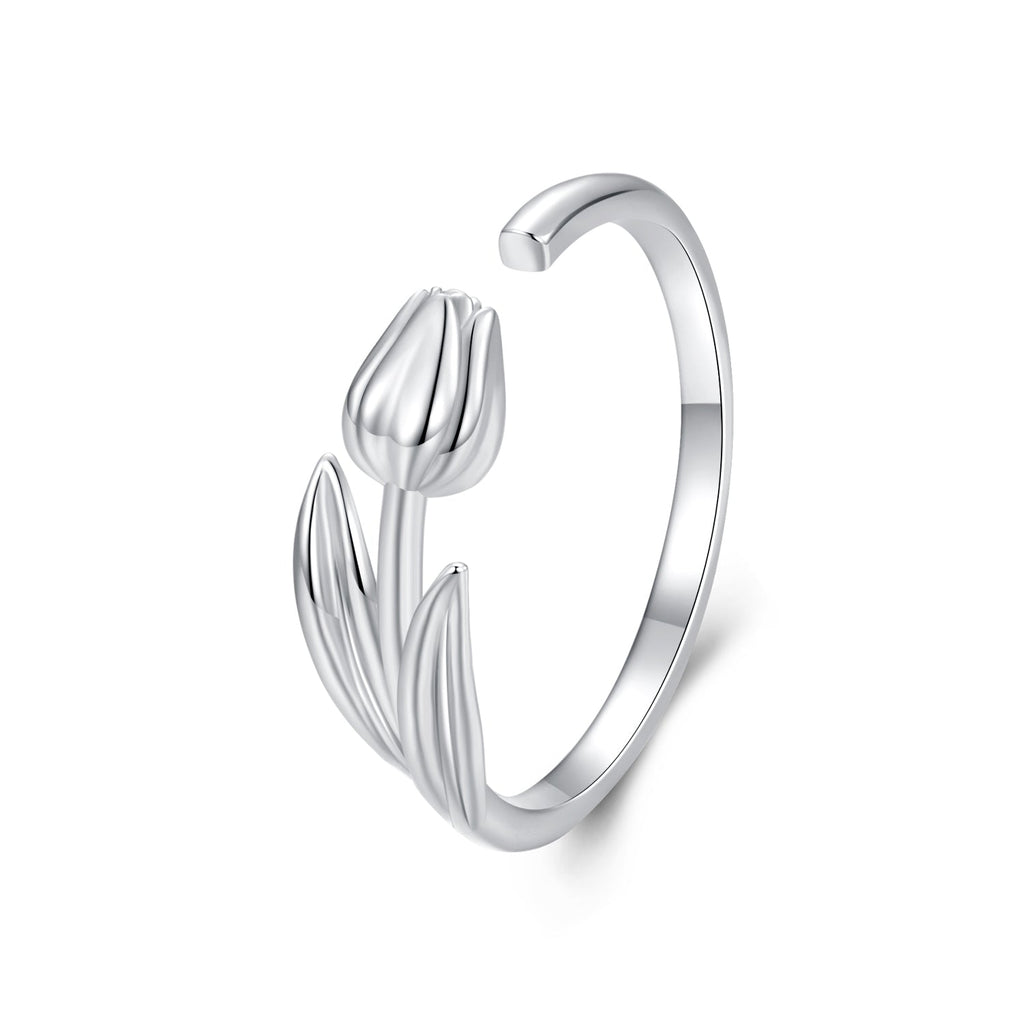 925 Sterling Silver Plated White Gold 0.18cm Rings for Women
