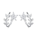 925 Sterling Silver Plated Platinum Earrings with CZ