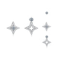 925 Sterling Silver Moissanite 0.1ct Earrings for Women