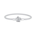 925 Sterling Silver Bracelet with Oxidized Finish and CZ 17.0 cm