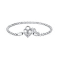 925 Sterling Silver Pavé Setting CZ Bracelet Size 17.0 for Women