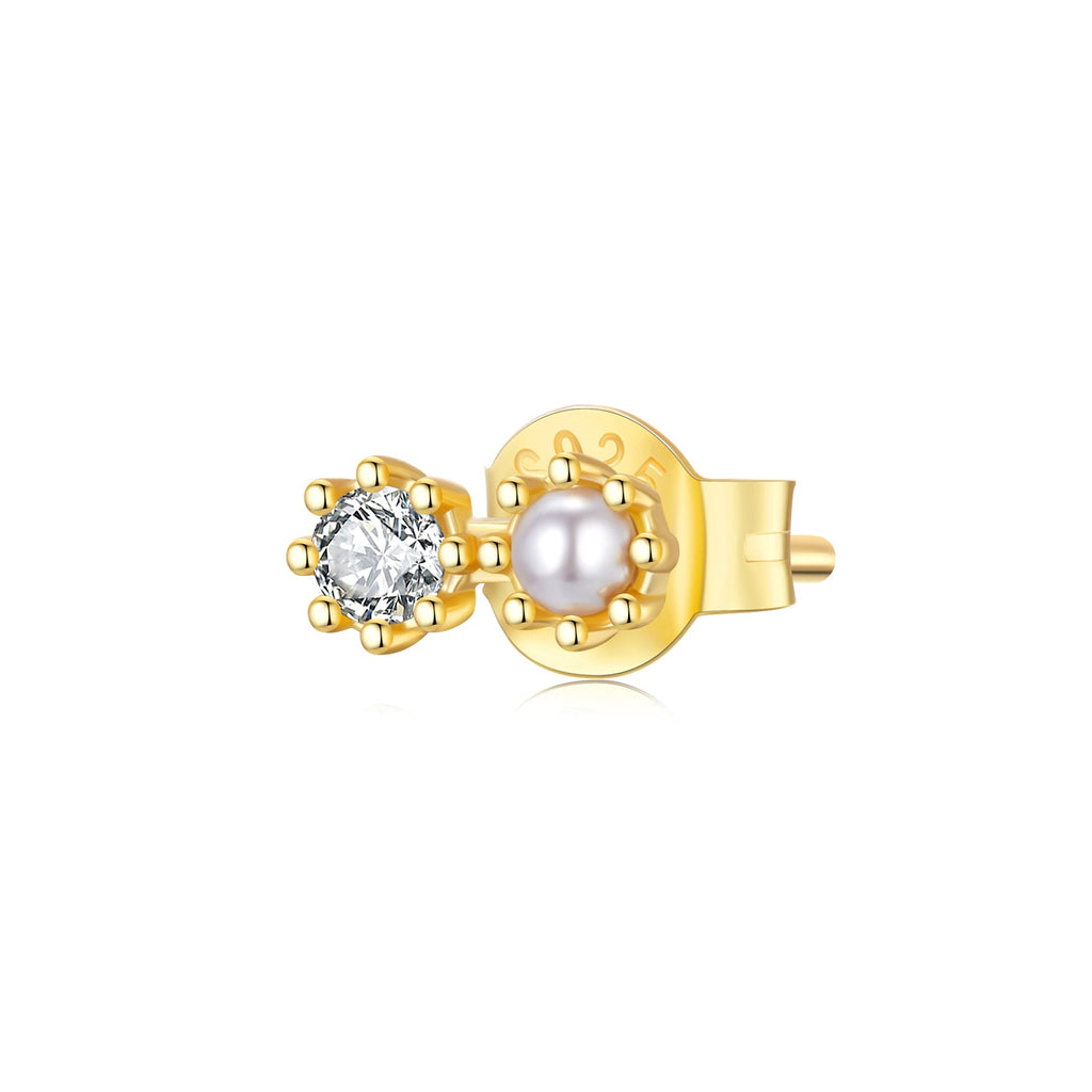 925 Sterling Silver & Quality Shell Pearl Mini Stud Earrings for Women