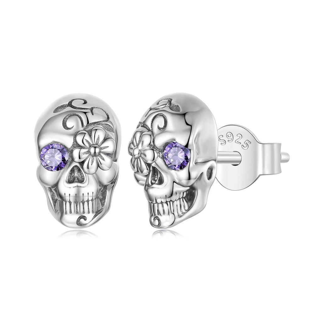 925 Sterling Silver Earrings with Oxidized Finish and CZ Stones