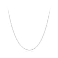 925 Sterling Silver White Gold Plated Necklace 40+5cm for Women