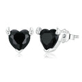 925 Sterling Silver Oxidized CZ Earrings for Women
