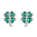925 Sterling Silver Enamel Plated Platinum Earrings for Women